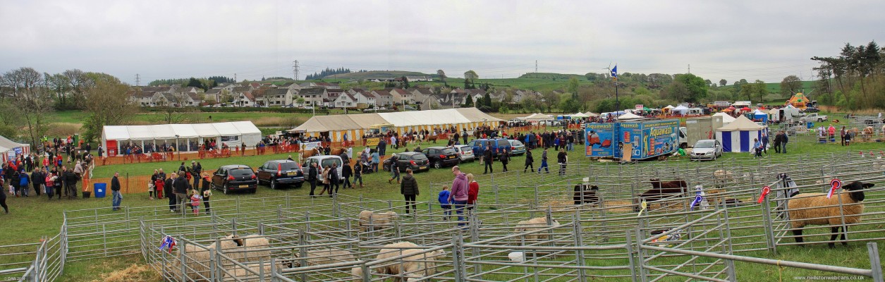 2014, over view of the show ground at the 189th Neilston Show
A view over the main show ground before the crowds arrived.  Its overcast but it stayed dry for the day and the sun even tried to come out later.
