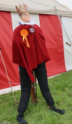 2023, Scarecrow competion
Since the show was held on the same day as the Coronation of King Charles this scarecrow entry seems appropriate.  He seems to have a bit of a glaikit expression though.  The story in Neilston was that the Palace had to get permission from the Show committee to hold the coronation on the same day as the Neilston Show.
