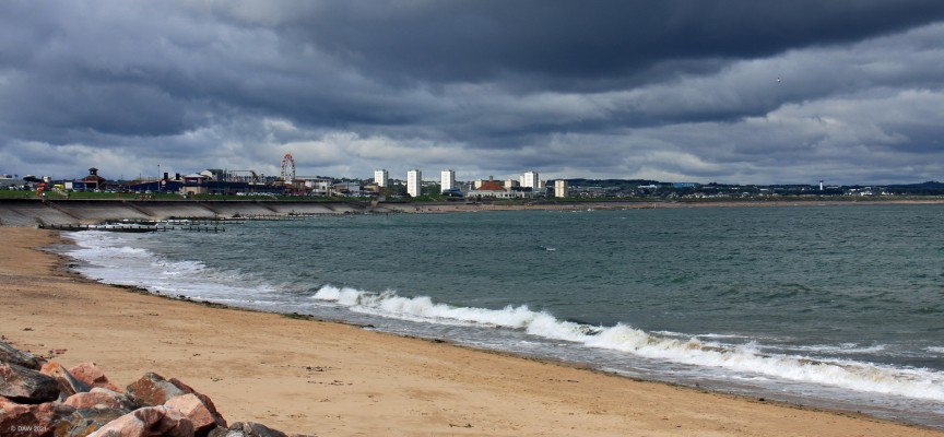 Aberdeen Beach
People associate Aberdeen with the oil industry but its also a very attractive city with a sandy beach and promenade.  Perhaps not always blue skies though. [url=http://streetmap.co.uk/map?X=395722&Y=805938&A=Y&Z=120/] Map location. [/url]

