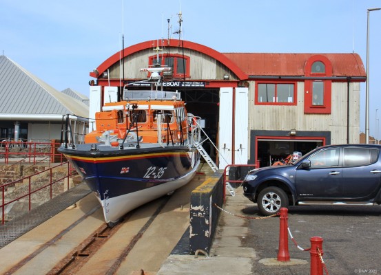 Arbroath Lifeboat Station
Established in 1803, Arbroath is one of the oldest lifeboat stations in Scotland and the last Scottish station with a slipway.  At the time this photo was taken in 2017 there was a Mersey class all weather lifeboat and a D class inshore boat.
