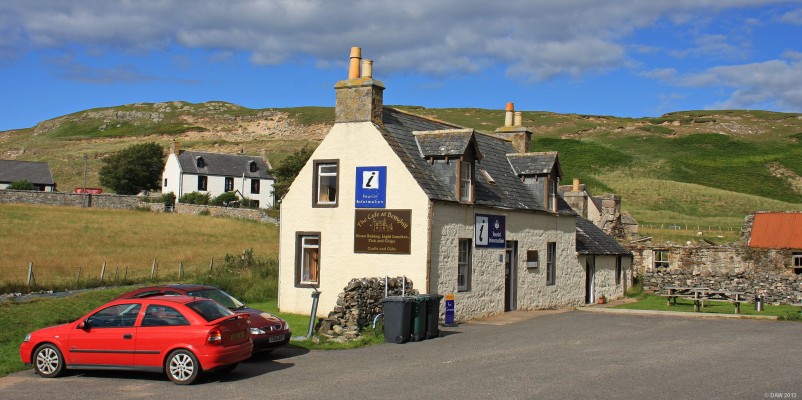 Bettyhill, a hill too far
If your brakes fail in the north of Scotland and you lose all your brake fluid I can think of no better place to wait for the breakdown truck to arrive than here at the Bettyhill tourist office.  Tea and biscuits are available whilst you convince yourself it really could have been a lot worse. [url=http://www.streetmap.co.uk/map.srf?X=271551&Y=962162&A=Y&Z=115/] Map location. [/url]
