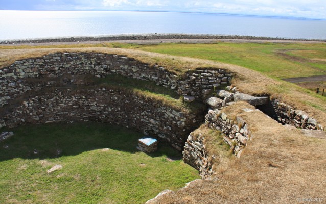 Carn Liath Broch, Sutherland
Just north of Golspie on the coast road lies the ruins of Carn Liath Broch.  These stone round houses date from between around 2,300 to 1,900 years ago.  Double-skinned drystone walls support each other and make possible a high building.  Carn Liath is one of the few excavated Brochs that has found to have surviving outbuildings. [url=http://streetmap.co.uk/map.srf?X=287027&Y=901326&A=Y&Z=120/] Map location. [/url]
