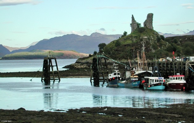 Castle Moil, Kyleakin
The ruins of the 15th century Castle Moil on the Isle of Skye.  Kyleakin Pier is in the foreground.  [url=http://www.multimap.com/map/browse.cgi?lat=57.2729&lon=-5.7276&scale=25000&icon=x/]Map location.[/url]
