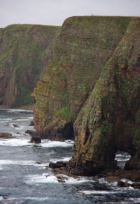 Cliffs at Duncansby Head, Caithness
Thirle Door and the sea cliffs near Duncansby Head.  [url=http://www.streetmap.co.uk/map.srf?X=340461&Y=972742&A=Y&Z=115/] Map location. [/url]
