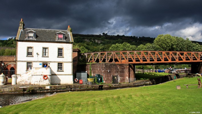 Custom House, Bowling Harbour
Dark skies over the Custom house at the start of the Forth & Clyde Canal at Bowling.
