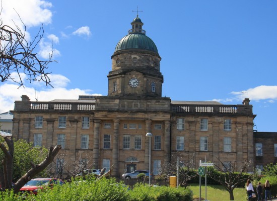Dr Gray's Hospital, Elgin
The hospital was founded as a result of a bequest by Alexander Gray who was born in Elgin and worked as a surgeon for the East India Company.  It was opened in 1819 and is still in use today, although with modern buildings at the rear.  Its a kandmark for anyone driving through Elgin.  [url=http://streetmap.co.uk/map?X=320860&Y=862597&A=Y&Z=115/] Map location. [/url]
