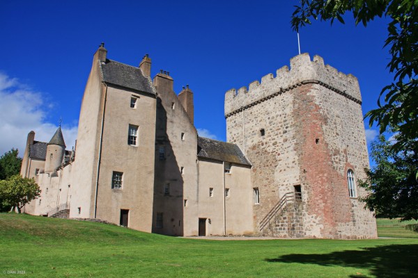 Drum Castle, Aberdeenshire
the oldest part of Drum Castle is the tower on the right which dates from the 13th century.  The castle is in the care of the National Trust for Scotland the the Castle and Gardens are open to the public in the summer months.  [url=http://streetmap.co.uk/map?X=379500&Y=800500&A=Y&Z=120/] Map location. [/url]
