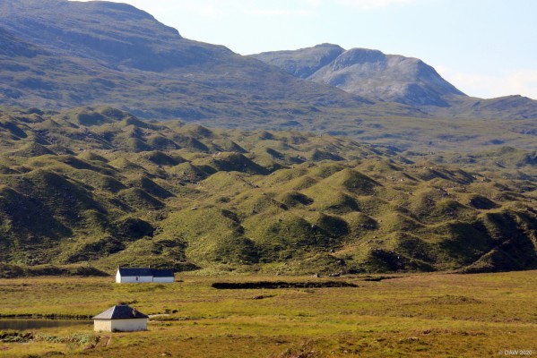 Drumlins, Glen Torridon
This unusual landscape around the Ling hut in Glen Torridon was formed by the movement of Glacial ice during the last Ice Age.  [url=https://streetmap.co.uk/map.srf?X=195701&Y=856734&A=Y&Z=115/] Map location. [/url]

