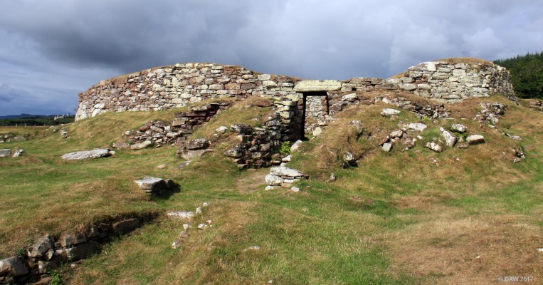 Entrance to Carn Liath Broch
A view of the entrance to the ruin of Carn Liath Broch on the coast near Golspie.  The way these Brochs were constructed means that some may have been as high as 12m.   Vary few remain that are higher than what you see here. [url=http://streetmap.co.uk/map.srf?X=287027&Y=901326&A=Y&Z=120/] Map location. [/url]
