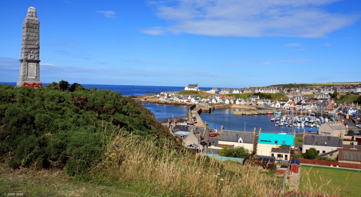 Findochty War Memorial
Overlooking  the Moray coastal village of Findochty from the war memorial. [url=http://streetmap.co.uk/map.srf?X=345946&Y=867882&A=Y&Z=115/] Map location. [/url]
