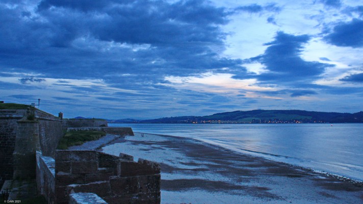 Dusk at Fort George
Looking out from Fort George across the Moray Firth towards Rosemarkie. [url=http://streetmap.co.uk/map?X=276472&Y=856960&A=Y&Z=120/] Map location. [/url]
