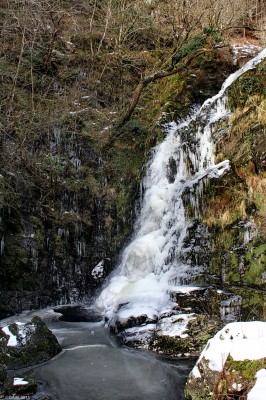 Frozen waterfall on Grey Mare's Tail Burn
This is the first waterfall near the car park at Murray's Monument, taken during the cold winter of 2009/2010. [url=http://www.streetmap.co.uk/map.srf?X=249077&Y=572230&A=Y&Z=115/] Map location. [/url]
