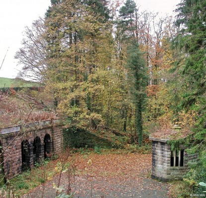 Part of the old Gorbals Water Works
In 1846 the Gorbals Gravitation Water Company was set up to provide clean water to the south side of Glasgow, including Barrhead.  By scheme included Balgray, Ryat Linn, Waulkmill Glen and Littleton Reservoirs and the water was piped in 24 inch pipes to Glasgow.  It was opened some time around 1860.  They are still in use today but with a modern treatment plant.  [url=http://www.streetmap.co.uk/map.srf?X=252255&Y=657962&A=Y&Z=115/] Map location. [/url]
