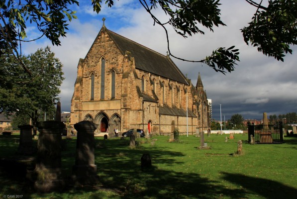 Govan Old Parish Church
The present day Church dates from 1888 but it is believed the earliest Christian origins of Govan date from as early as the 6th century.  Today the Parish has amalgamated with 3 other local churches to become the Govan and Linthouse Parish.  The Church is the home of "The Govan Stones".  [url=http://streetmap.co.uk/map.srf?X=255350&Y=665906&A=Y&Z=115/] Map location. [/url]
