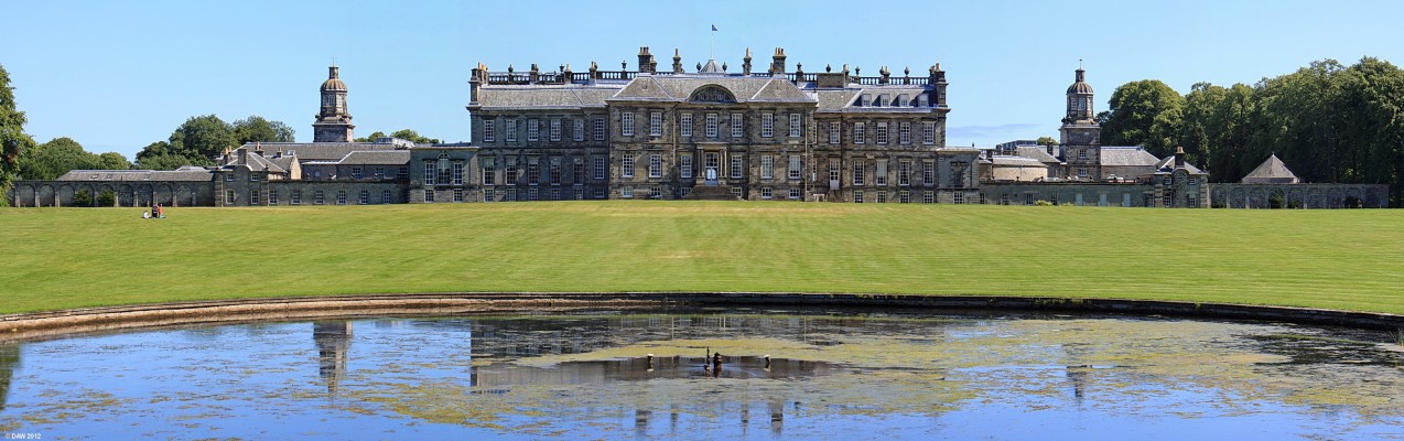 Hopetoun House, South Queensferry
The garden side of Hopetoun House at South Queensferry.  The Central part is the oldest part of the building and dates from 1701, the two wings were added between 1721 and 1752. 
