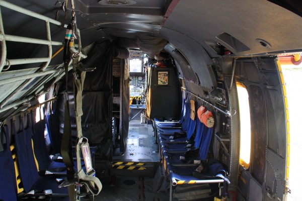 Inside Sea King XZ592 at Morayvia Aviation Museum, Kinloss
