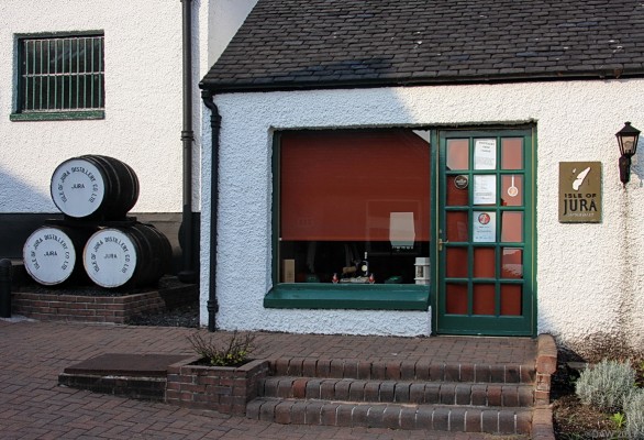 Jura Distillery Shop, Isle of Jura
Jura has only one general store but some might argue that the distillery shop is more important.  [url=http://www.streetmap.co.uk/map.srf?X=152714&Y=667032&A=Y&Z=115/] Map location. [/url]
