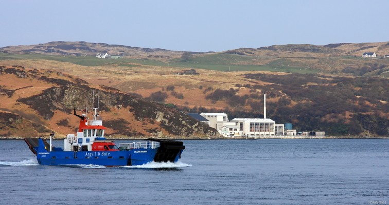The Jura ferry
The Jura ferry making an early morning crossing of the Sound of Islay from Port Askaig to Feolin on Jura.  The Caol Ila distillery on Islay can be seen in the background.  [url=http://www.streetmap.co.uk/map.srf?X=144070&Y=668980&A=Y&Z=126/] Map location. [/url]
