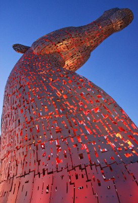 Kelpie at dusk
One of the two Kelpies at Grangemouth.
