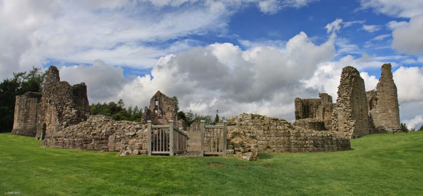 The ruins of Kildrummy Castle
Built in the 13th century as a great fortress residence following the most up to date European styles of fortification, with little expense spared.  The largest tower at the rear stood 7 stories high with fresh water brought by pulley from a well on the ground floor. [url=http://streetmap.co.uk/map?X=345536&Y=816348&A=Y&Z=115/] Map location. [/url]
