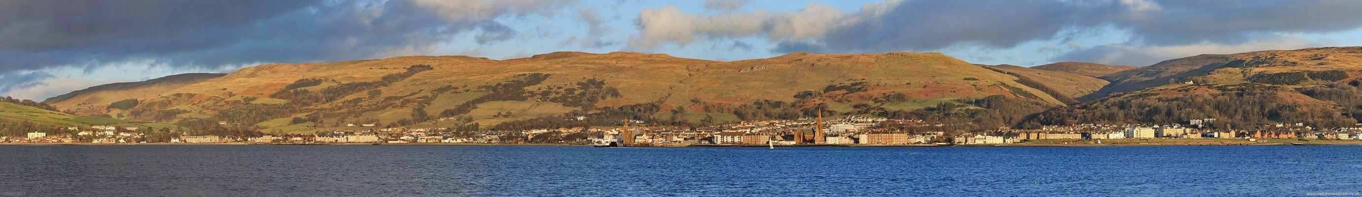 Largs from the Great Cumbrae, 2009
Looking over to Largs from the Island of the Great Cumbrae on the Clyde. [url=http://www.streetmap.co.uk/map.srf?X=218371&Y=658606&A=Y&Z=120/] Map location. [/url]
