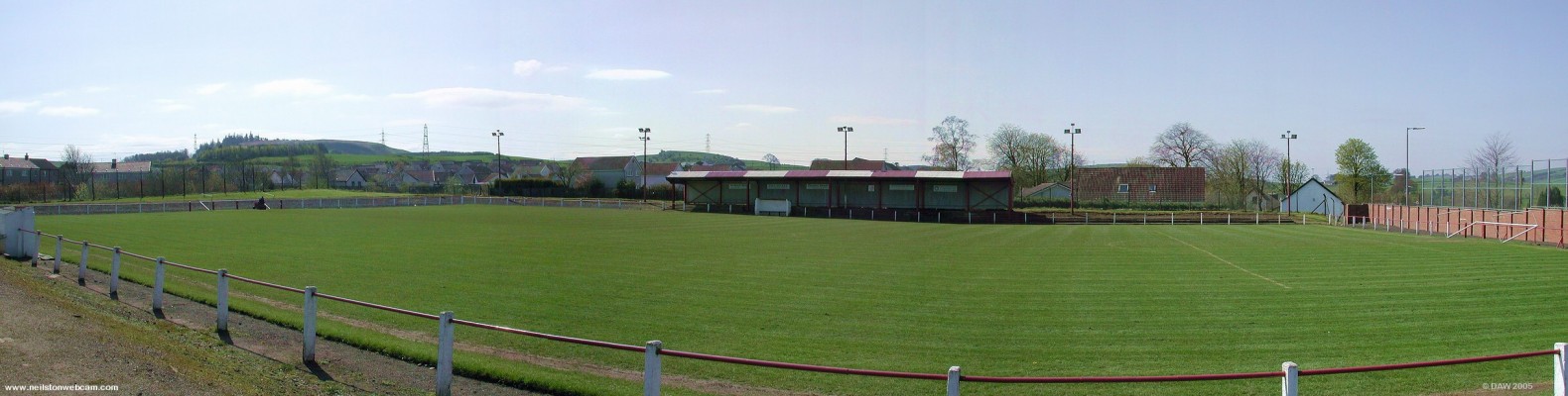 Brig O'Lea Footlball Stadium, Neilston
Home of the Neilston Juniors football team.  Its probably a bit busier than this on match day.  http://www.thejuniors.co.uk


