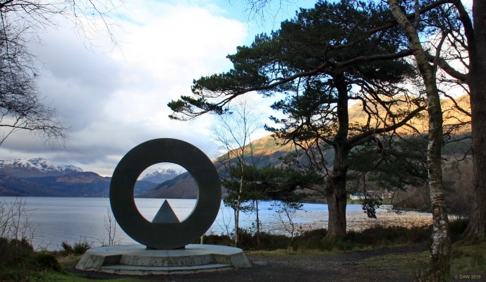 The Loch Lomand War Memorial, Rowardennan
[url=http://streetmap.co.uk/map.srf?X=235956&Y=698717&A=Y&Z=120/] Map location. [/url]
