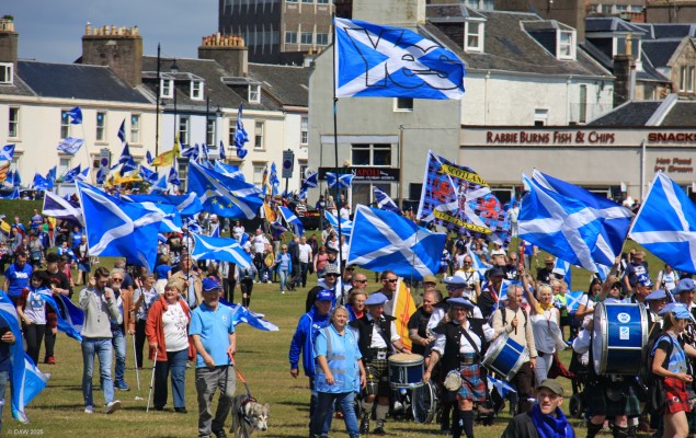 All under one banner, Ayr 2019
A pro-independence march at the low green in Ayr in 2019.
