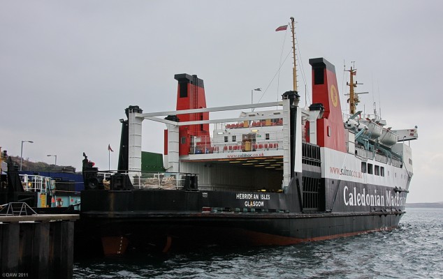 M.V. Hebridean Isles
One of Calmac's older car ferries, built at Cochranes Shipbuilders of Selby in 1985, she can caryy 68 cars and 511 passengers at 15 knots.  Seen here berthed at Port Askaig on Islay in 2009. [url=http://www.streetmap.co.uk/map.srf?X=143197&Y=669280&A=Y&Z=120/] Map location. [/url]
