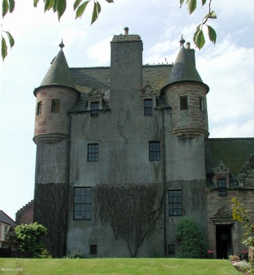 Maybole Castle from the garden
Although called a castle the building is really a typical example of a Scottish fortified tower house.
