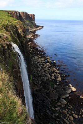 The Mealt Waterfall, Isle of Skye
The Mealt waterfall and Kilt rock in the distance. [url=http://www.streetmap.co.uk/map.srf?X=150917&Y=865497&A=Y&Z=115/] Map location. [/url]

