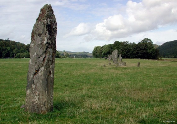 Nether Largie Standing Stones, Kilmartin Glen
A complex set of standing stones consisting of 13 stones.  The closest stone pictured here is about 2.8m in height.  The nature and position of these stones has lead many to believe they could have been used to track the movement of the sun or other celestial bodies.
