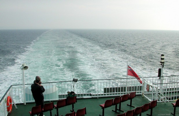 New horizons, across the firth of Clyde to Arran
On a misty day looking back to the mainland from the MV Caledonian Isles you could easily think you're crossing an ocean.  The crossing from Ardrossan on the Ayrshire coast to Brodick on the Isle of Arran is only about 11 miles and takes just under an hour.
