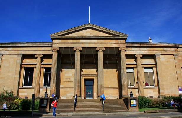 Paisley Museum and Art Gallery
Built for the people of Paisley by Sir Peter Coats and opened in 1868.  Entry is free to members of the public with lots of local and more distant artifacts.   You can also get a free tour of the Astronomical Observatory, also built  by the Coats family, which is immediately behind the Museum.  [url=http://www.streetmap.co.uk/map.srf?X=247881&Y=663930&A=Y&Z=115/] Map location. [/url]

