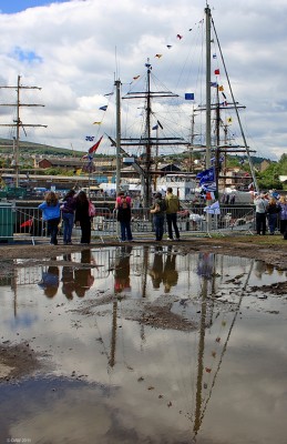 Puddle, Tall Ships Greenock, 2011
Greenock isn't known for having great weather but luckily this puddle was from a few days before the tall ships arrived at James Watt Dock in Greenock in August 2011.
