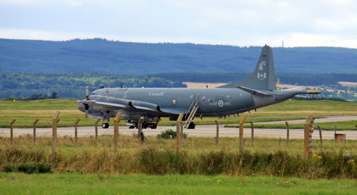 RCAF CP-140 Aurora, Lossiemouth, 2017
A visiting Royal Canadian Airforce Aurora Maritime patrol Aircraft at Lossiemouth.  As a result of the 2010 defence cuts the UK scrapped all its Maritime Patrol Aircraft, a strange move for an island nation.  As of 2020 Lossiemouth is now home to the RAF's new P8 Poseidon Aircraft.  During the 10 year gap with no aircraft some of our friends and allies helped us out with monitoring the sea around the British Isles.
