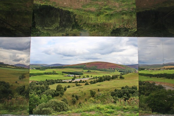 Still, Tomintoul
This unusual photo hasn't been photo-shopped but is a view through the Refective box sculpture called "Still" just outside Tomintoul.  [url=http://streetmap.co.uk/map?X=315525&Y=819381&A=Y&Z=115/] Map location. [/url]
