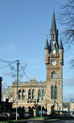 Renfrew Town Hall
The impressive town hall in Renfrew, built between 1871 and 1873 at a cost of �7500.  [url=http://www.streetmap.co.uk/map.srf?X=250770&Y=667682&A=Y&Z=120/] Map location. [/url]
