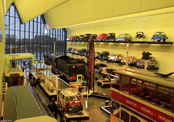 The Riverside Museum, Glasgow
An old Glasgow tram and some steam locomotives at the new home of the Transport Museum at the Riverside.  This is the first time in the history of the museum that it has been housed in a custom built building, the lime green walls aren't to everyone's taste though.
