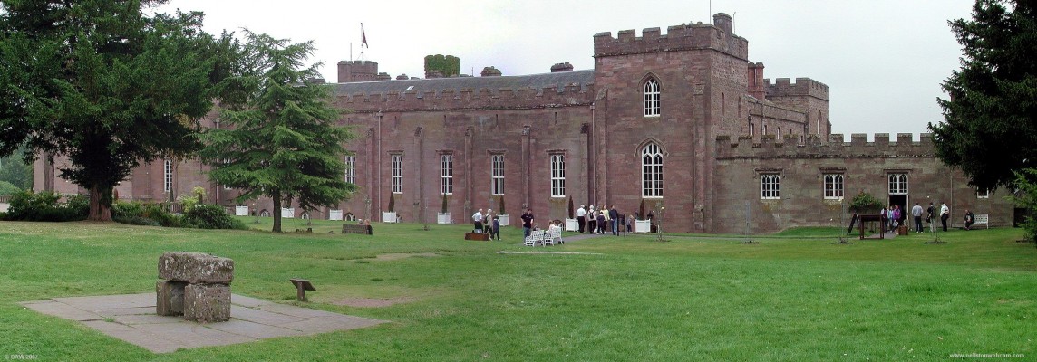 The Stone of Destiny, Scone Palace
A place steeped in history, the present Palace was built in 1808 for the Earl of Mansfield.  Scone was an ancient gathering place for the Picts, later, between 1114 and 1559 Scone was one of Scotland's major abbeys, during this time it often housed Scotland's Parliament and was where Scottish Kings were crowned.  Kings were crowned on the famous "stone of destiny", a replica of which can be seen in this photo.  The real Stone of Destiny lies safely in Edinburgh Castle, or does it?  but thats another story
