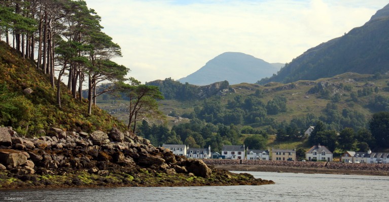 Shieldaig village and Island
A view from Loch Shieldaig of the village of Shieldaig.  Shieldaig Island is on the left.  [url=https://streetmap.co.uk/map.srf?X=180974&Y=854019&A=Y&Z=120/] Map location. [/url]
