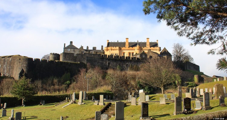 Stirling Castle
A view of Stirling Castle from the Cemetery.  This was a classic location to lay siege to the castle due to it being almost level with the height of the castle.  Stirling Castle was laid siege 8 times in its history. [url=http://streetmap.co.uk/map.srf?X=279145&Y=694137&A=Y&Z=115/] Map location. [/url]
