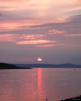 Sunset over the Island of Bute viewed from Largs
