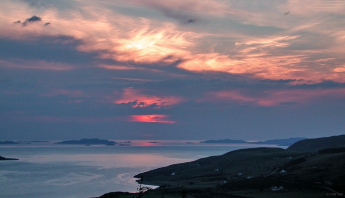 Sun set over the Summer Isles
The summer Isles as seen from the Ullapool Braes.  [url=http://www.multimap.com/map/browse.cgi?lat=57.8968&lon=-5.1357&scale=25000&icon=x/]Map location[/url]

