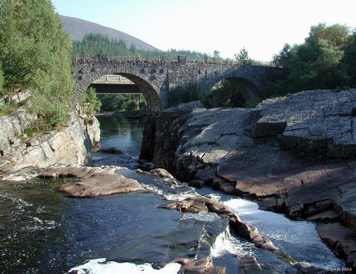 The Silver Bridge
The Silver Bridge (dis-used) over the Silver Falls, near Gorstan on the A835.
