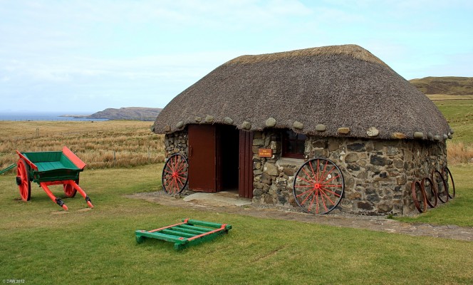 The Barn, Skye Museum of Island Life
Have you heard the story of the old empty Barn?   There was nothing in it.  [url=http://www.streetmap.co.uk/map.srf?X=139599&Y=871841&A=Y&Z=120/] Map location. [/url]

