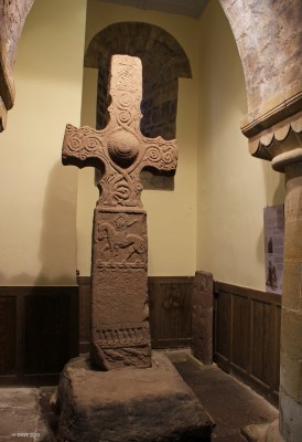 The Dupplin Cross, Dunning
The Dupplin Cross is a carved Pictish stone dating from around 800AD.  It originally stood on a hillside nearing Dunning but in 2002 was placed in the care of Historic Scotland and moved inside St Serf's Church, Dunning.

