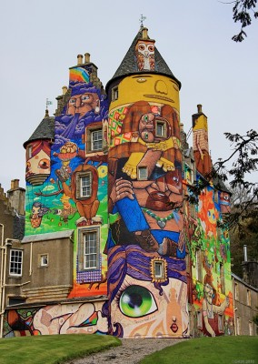 The Graffiti Project, Kelburn Castle
The more you look at it the more you see, what ever you think of this idea to bring more visitors to Kelburn it was very skillfully done.
