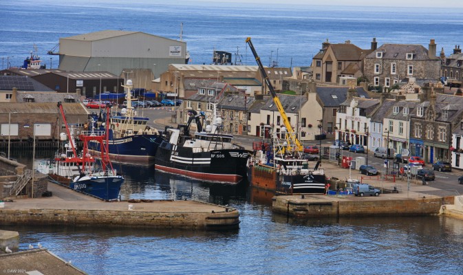 The Outer Basin, Macduff Harbour, Aberdeenshire
The harbour at Macduff has evolved over the years, the Outer Basin was used in the period 1770-1878 before being expanded at a later date.
