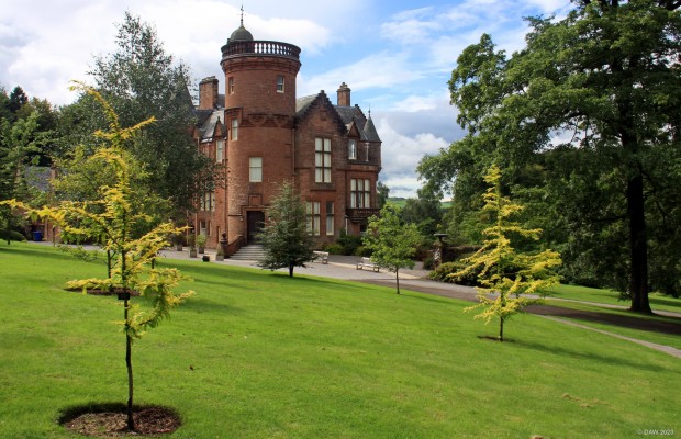 Threave House, Castle Douglas
Located in the centre of Threave Gardens the house was built by William Gordon in 1872.  It was constructed from local red sandstone.  The house and surrounding estate was gifted to the National Trust for Scotland in 1957. [url=http://streetmap.co.uk/map?X=275311&Y=560395&A=Y&Z=115/] Map location. [/url]
